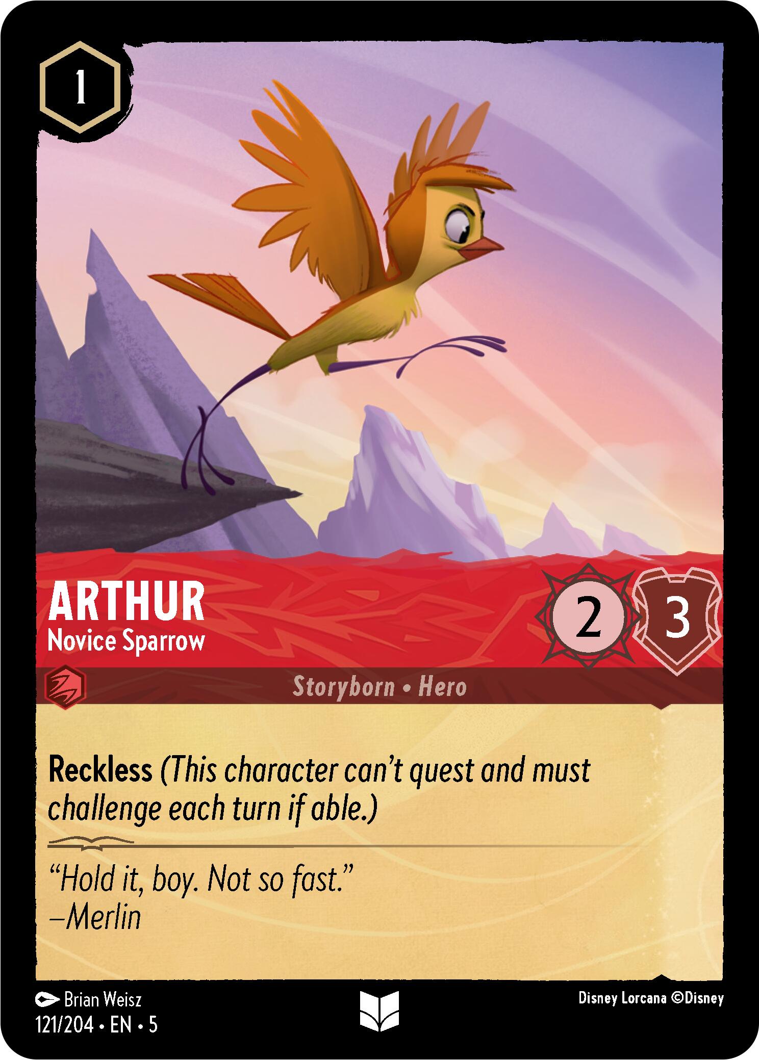 Arthur - Novice Sparrow (121/204) [Shimmering Skies] | Webway Games