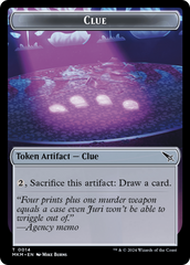 Thopter (0020) // Clue (0014) Double-Sided Token [Murders at Karlov Manor Tokens] | Webway Games