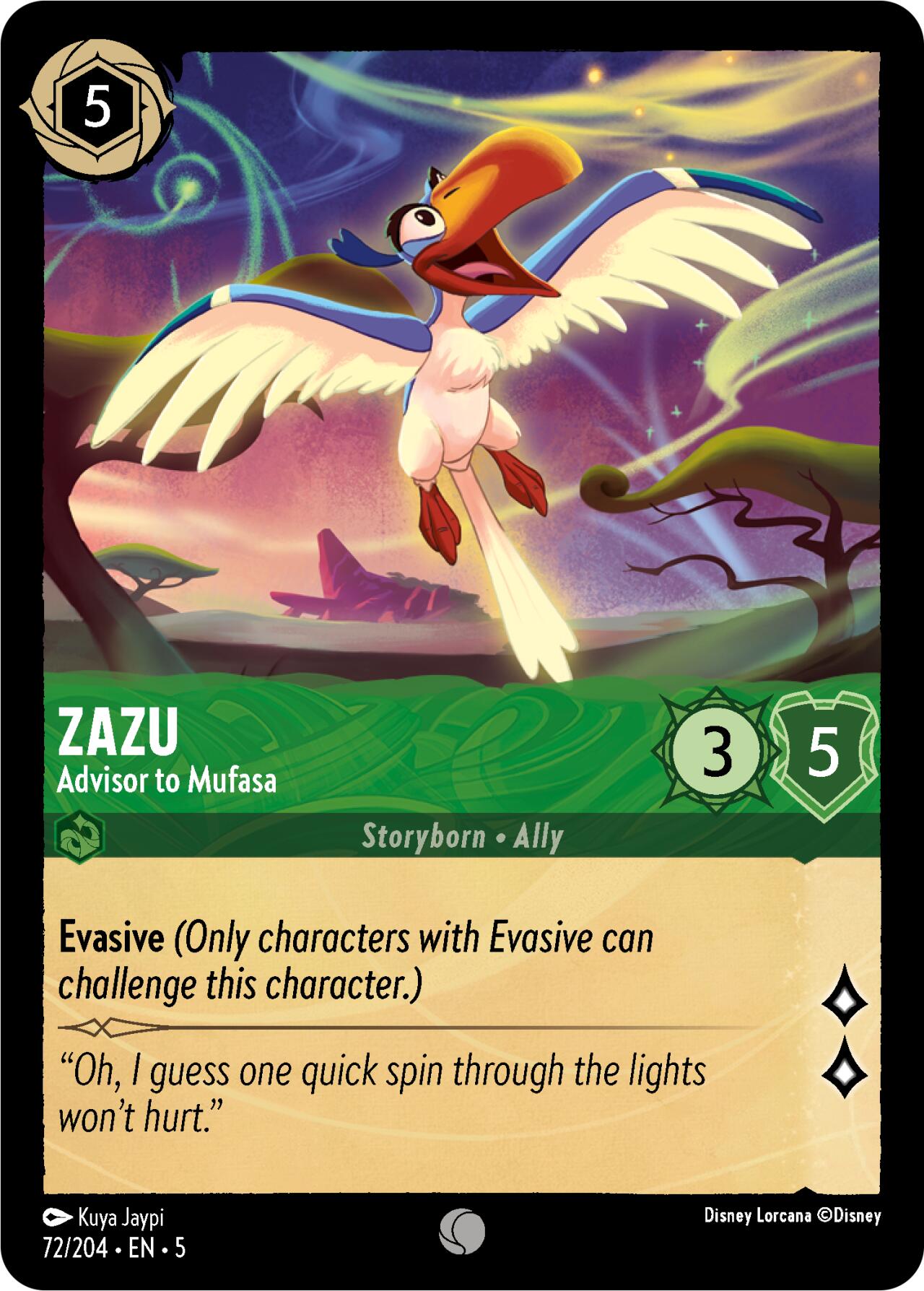 Zazu - Advisor to Mufasa (72/204) [Shimmering Skies] | Webway Games