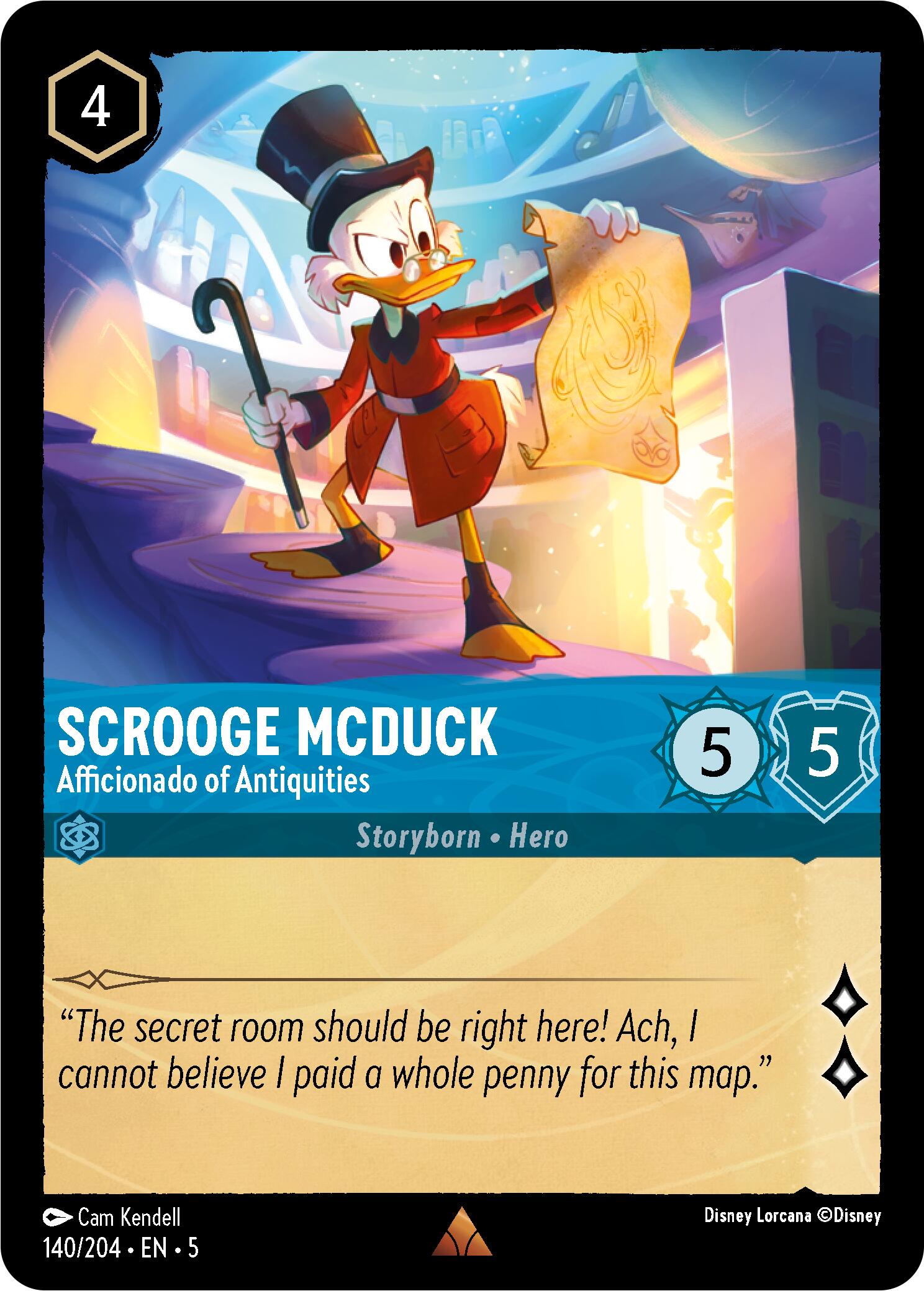 Scrooge McDuck - Afficionado of Antiquities (140/204) [Shimmering Skies] | Webway Games