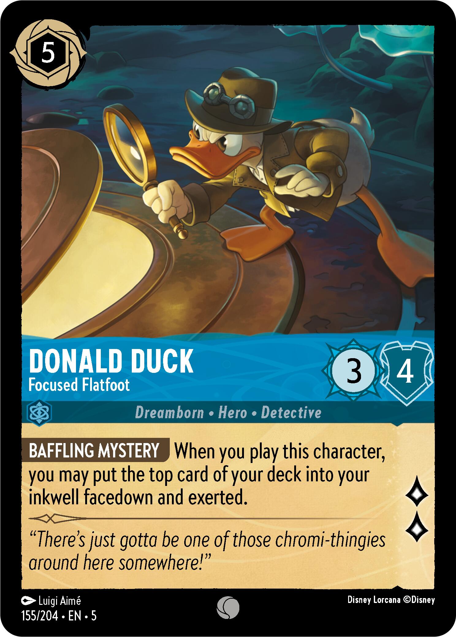 Donald Duck - Focused Flatfoot (155/204) [Shimmering Skies] | Webway Games