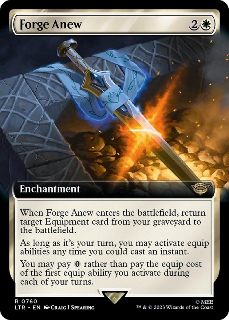 Forge Anew (Extended Art) (Surge Foil) [The Lord of the Rings: Tales of Middle-Earth] | Webway Games