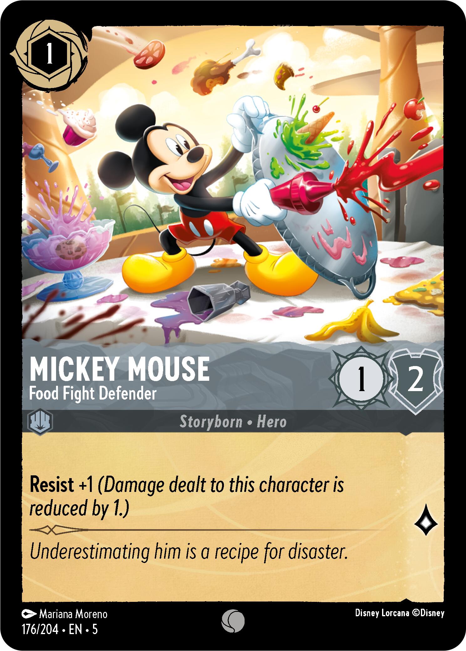 Mickey Mouse - Food Fight Defender (176/204) [Shimmering Skies] | Webway Games