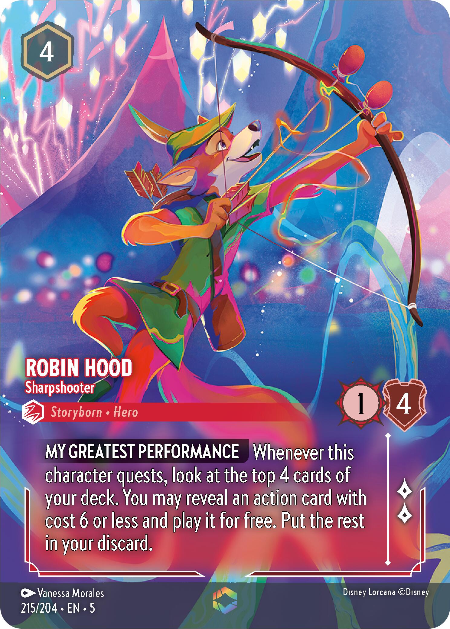 Robin Hood - Sharpshooter (Enchanted) (215/204) [Shimmering Skies] | Webway Games