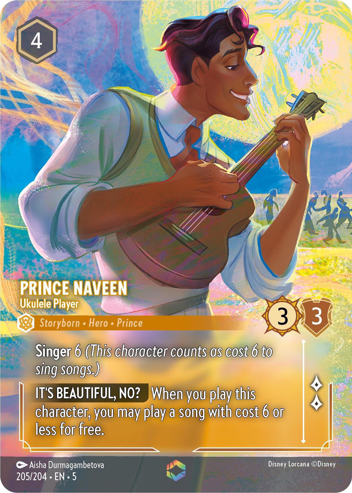 Prince Naveen - Ukulele Player (Enchanted) (205/204) [Shimmering Skies] | Webway Games