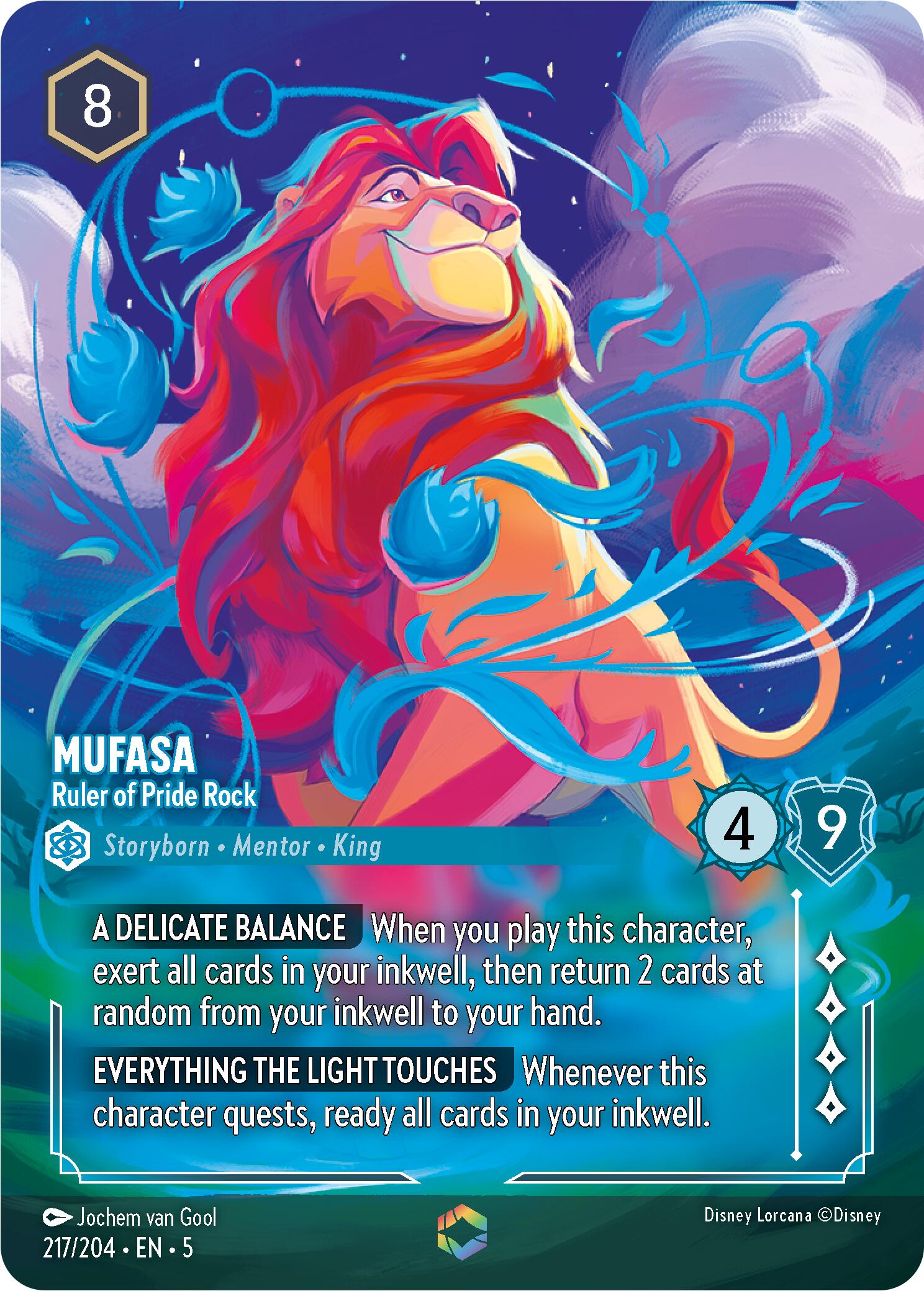 Mufasa - Ruler of Pride Rock (Enchanted) (217/204) [Shimmering Skies] | Webway Games