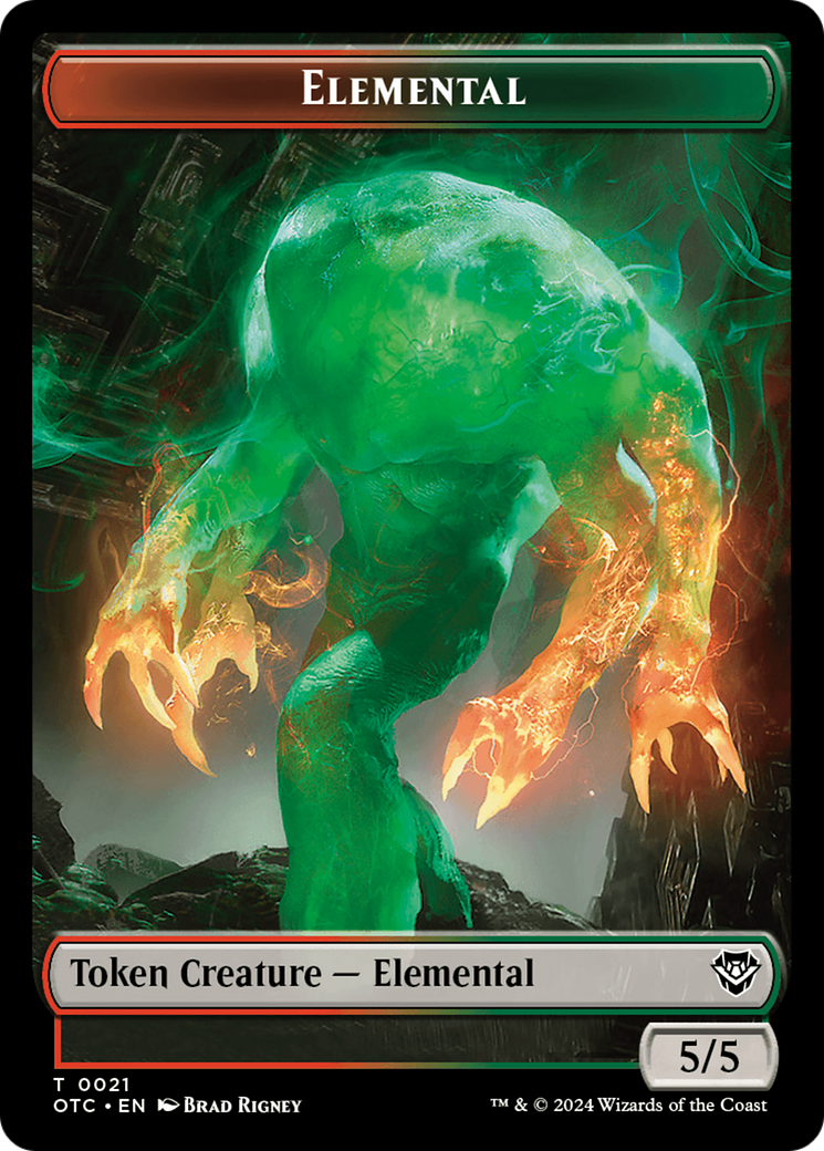 Elemental (0021) // Angel Double-Sided Token [Outlaws of Thunder Junction Commander Tokens] | Webway Games