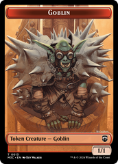Goblin (Ripple Foil) // Tarmogoyf Double-Sided Token [Modern Horizons 3 Commander Tokens] | Webway Games