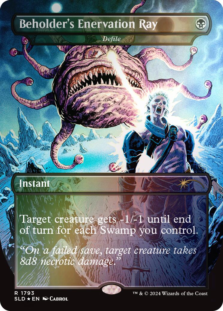 Beholder's Enervation Ray - Defile (Rainbow Foil) [Secret Lair Drop Series] | Webway Games