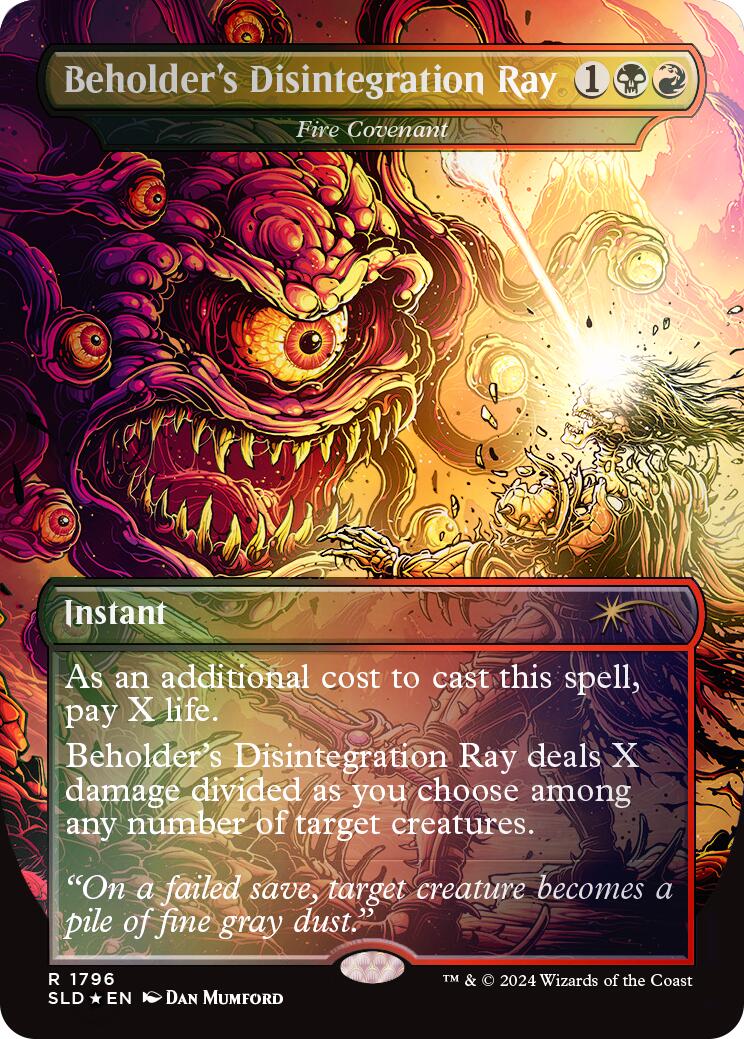 Beholder's Disintegration Ray - Fire Covenant (Rainbow Foil) [Secret Lair Drop Series] | Webway Games
