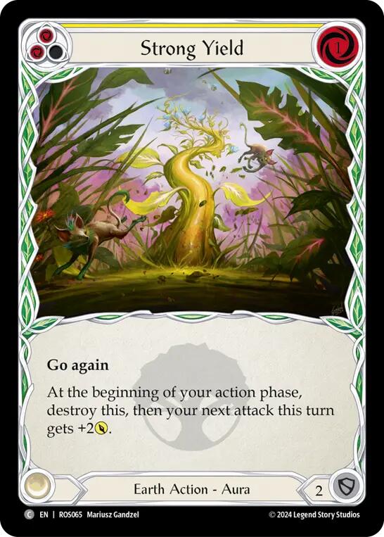 Strong Yield (Yellow) [ROS065] (Rosetta)  Rainbow Foil | Webway Games