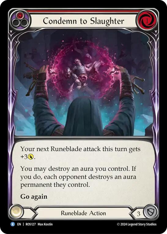 Condemn to Slaughter (Red) [ROS127] (Rosetta)  Rainbow Foil | Webway Games