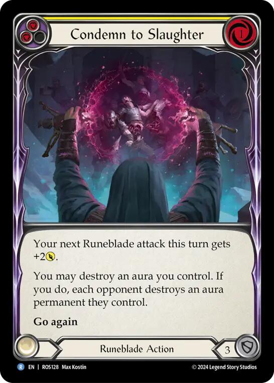 Condemn to Slaughter (Yellow) [ROS128] (Rosetta)  Rainbow Foil | Webway Games