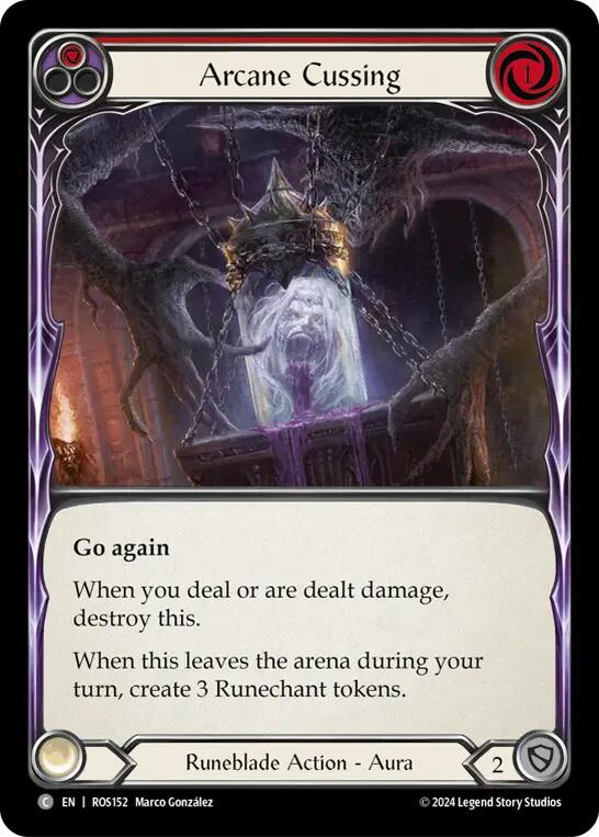 Arcane Cussing (Red) [ROS152] (Rosetta)  Rainbow Foil | Webway Games