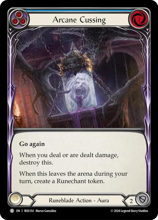 Arcane Cussing (Blue) [ROS154] (Rosetta)  Rainbow Foil | Webway Games