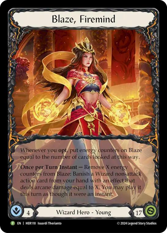 Blaze, Firemind [HER118] (Promo)  Cold Foil | Webway Games