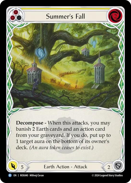 Summer's Fall (Yellow) [ROS040] (Rosetta)  Rainbow Foil | Webway Games