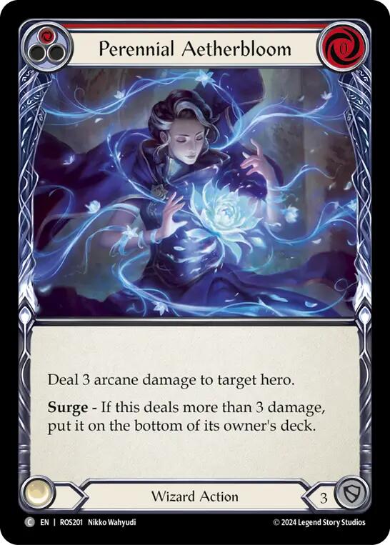 Perennial Aetherbloom (Red) [ROS201] (Rosetta)  Rainbow Foil | Webway Games