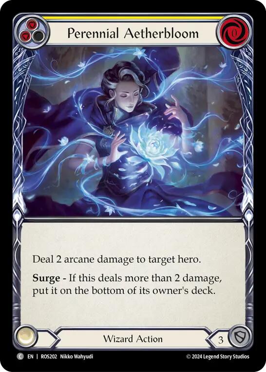 Perennial Aetherbloom (Yellow) [ROS202] (Rosetta)  Rainbow Foil | Webway Games