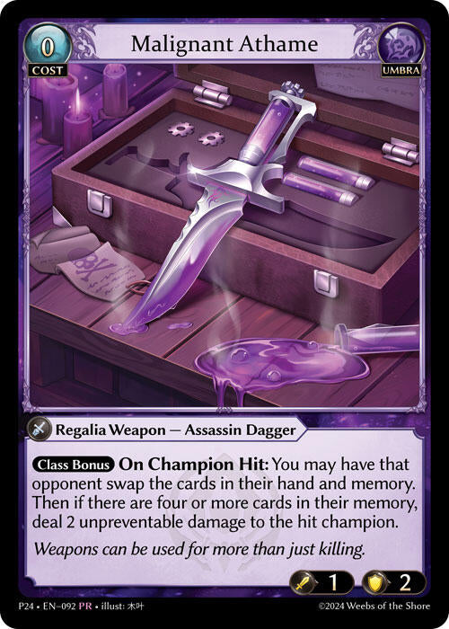 Malignant Athame (092) [Promotional Cards] | Webway Games