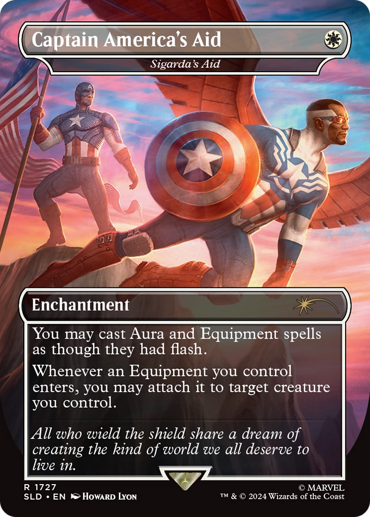 Captain America's Aid - Sigarda's Aid (Rainbow Foil) [Secret Lair Drop Series] | Webway Games