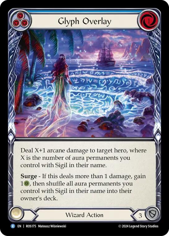 Glyph Overlay (Blue) [ROS175] (Rosetta)  Rainbow Foil | Webway Games