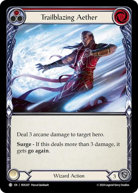 Trailblazing Aether (Red) [ROS207] (Rosetta)  Rainbow Foil | Webway Games