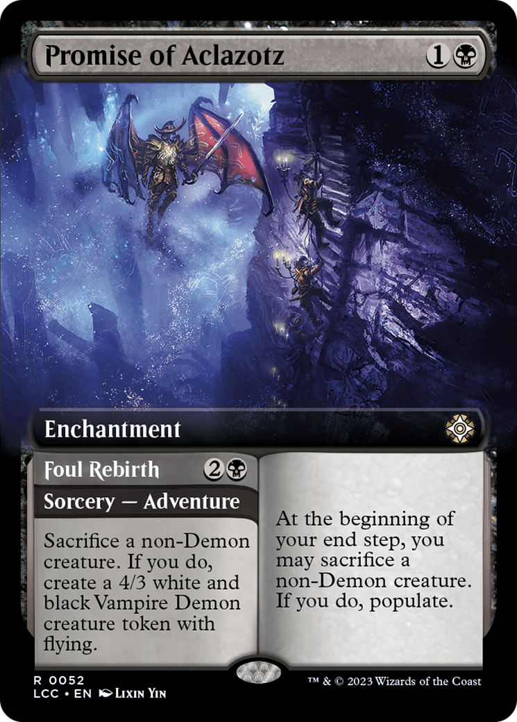 Promise of Aclazotz // Foul Rebirth (Extended Art) [The Lost Caverns of Ixalan Commander] | Webway Games
