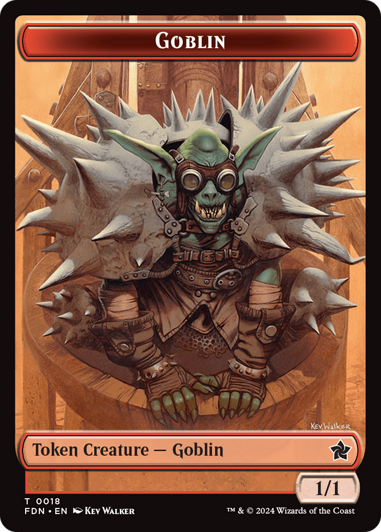 Goblin // Treasure Double-Sided Token [Foundations Tokens] | Webway Games
