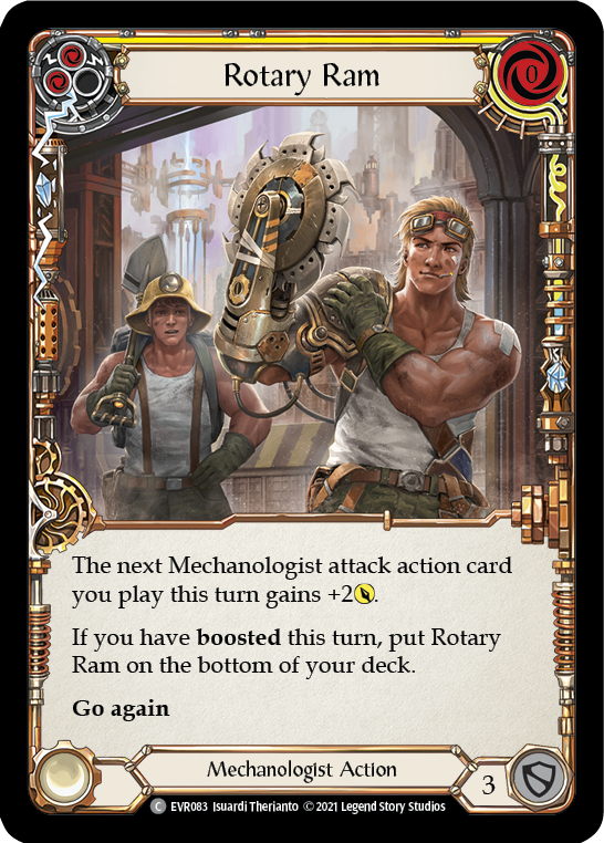 Rotary Ram (Yellow) [EVR083] (Everfest)  1st Edition Rainbow Foil | Webway Games