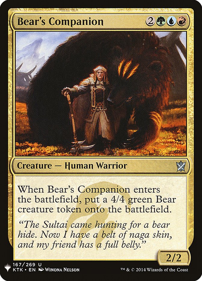 Bear's Companion [Mystery Booster] | Webway Games