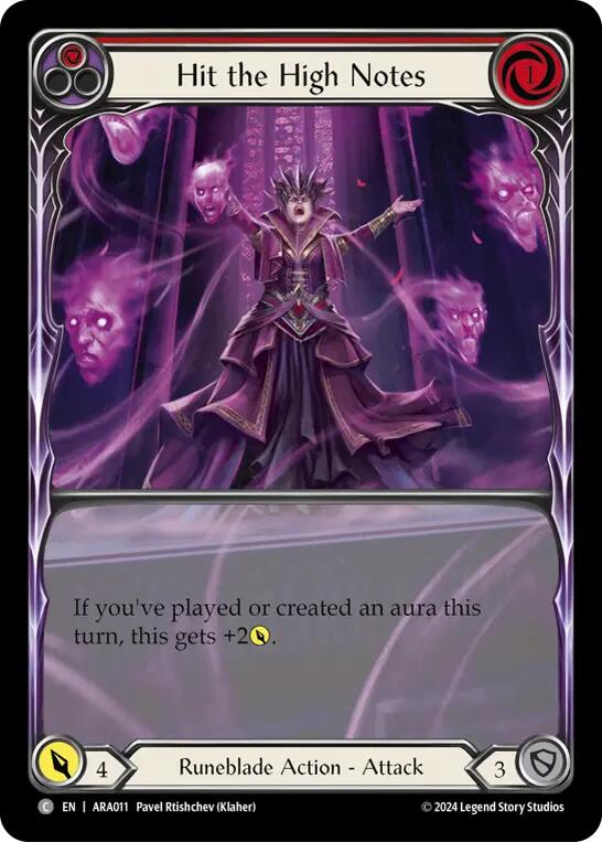 Hit the High Notes (Red) [ARA011] (Rosetta Aurora Blitz Deck) | Webway Games