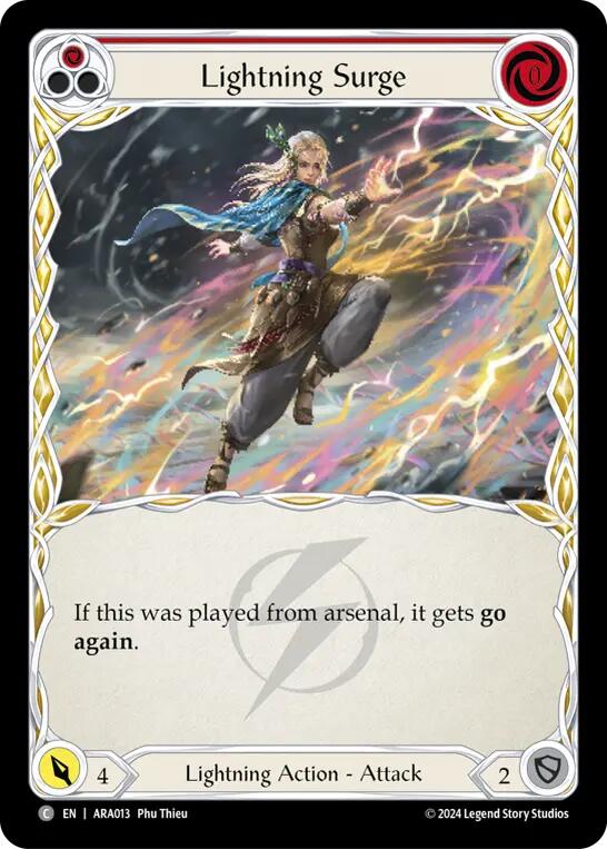 Lightning Surge (Red) [ARA013] (Rosetta Aurora Blitz Deck) | Webway Games