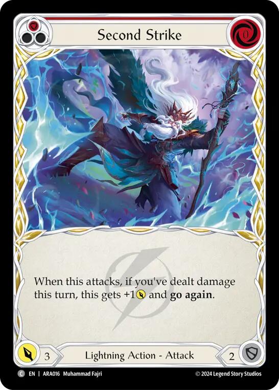 Second Strike (Red) [ARA016] (Rosetta Aurora Blitz Deck) | Webway Games