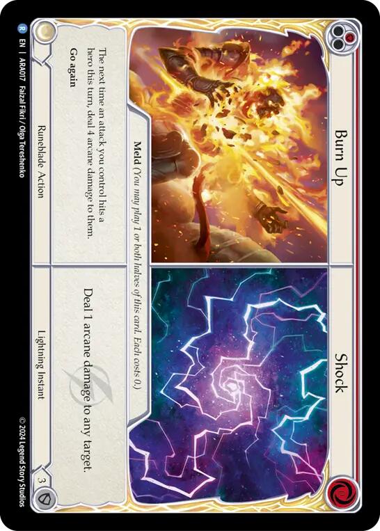 Burn Up // Shock [ARA017] (Rosetta Aurora Blitz Deck) | Webway Games