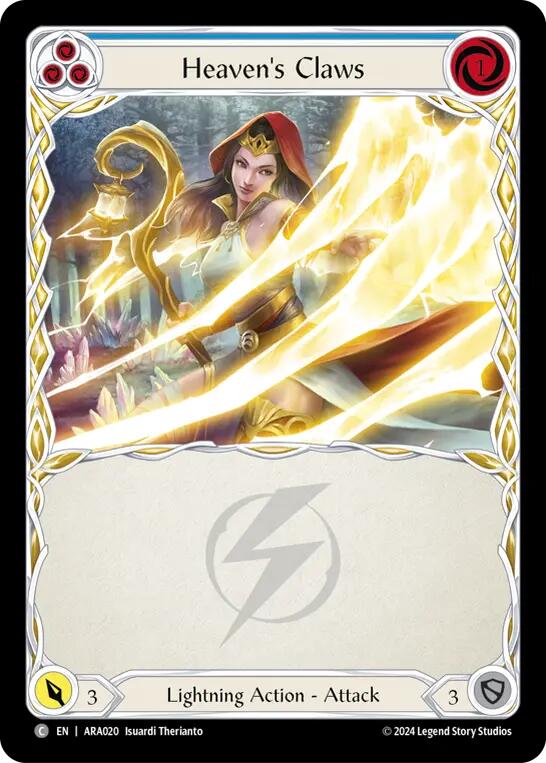 Heaven's Claws (Blue) [ARA020] (Rosetta Aurora Blitz Deck) | Webway Games