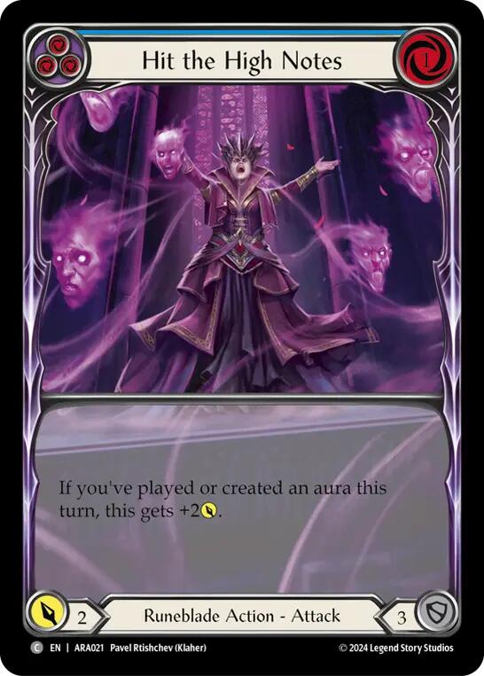 Hit the High Notes (Blue) [ARA021] (Rosetta Aurora Blitz Deck) | Webway Games