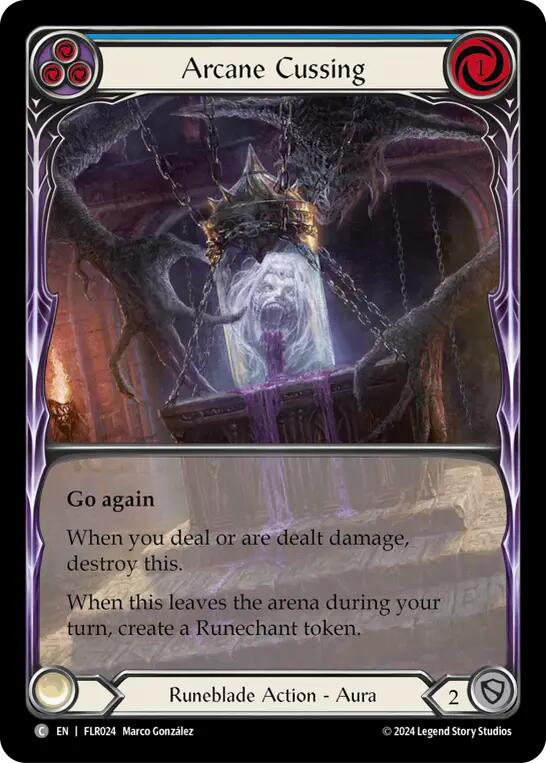 Arcane Cussing (Blue) [FLR024] (Rosetta Florian Blitz Deck) | Webway Games