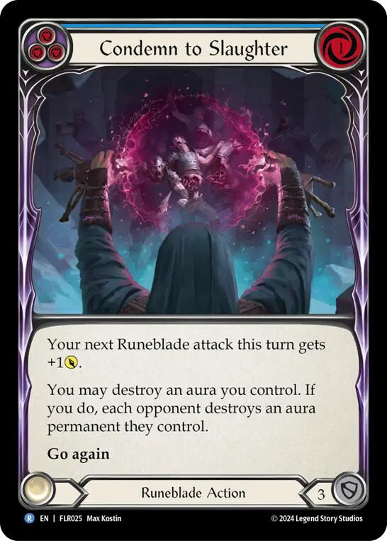 Condemn to Slaughter (Blue) [FLR025] (Rosetta Florian Blitz Deck) | Webway Games