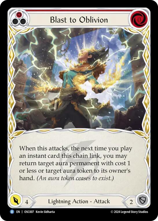 Blast to Oblivion (Red) [OSC007] (Rosetta Oscilio Blitz Deck) | Webway Games