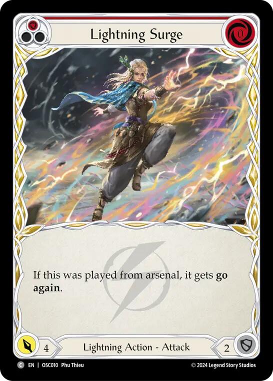 Lightning Surge (Red) [OSC010] (Rosetta Oscilio Blitz Deck) | Webway Games