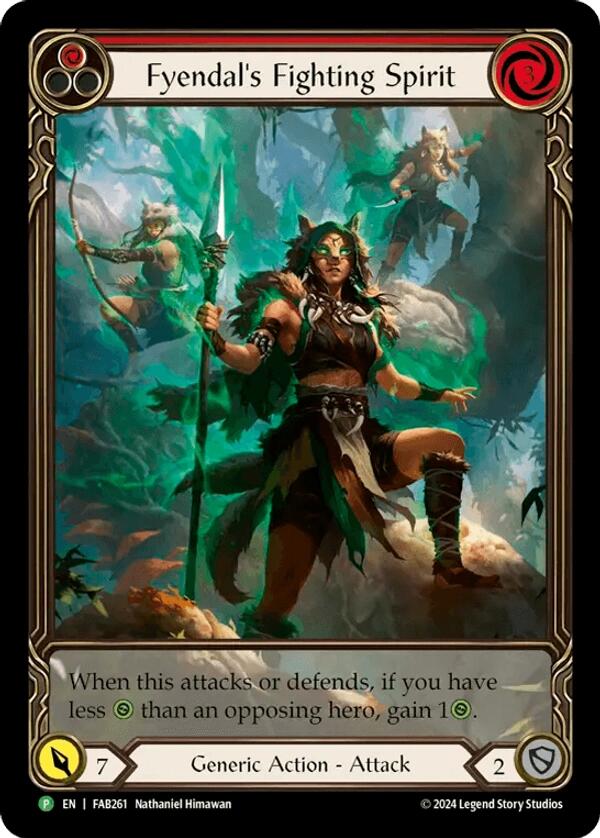 Fyendal's Fighting Spirit (Red) [FAB261] (Promo)  Rainbow Foil | Webway Games