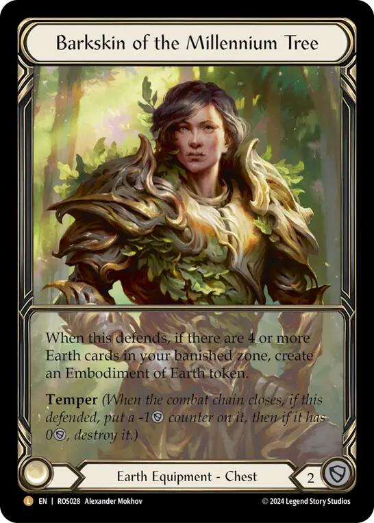 Barkskin of the Millennium Tree (Extended Art) [ROS028] (Rosetta)  Cold Foil | Webway Games