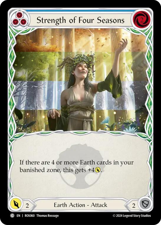 Strength of Four Seasons (Blue) [ROS060] (Rosetta)  Rainbow Foil | Webway Games