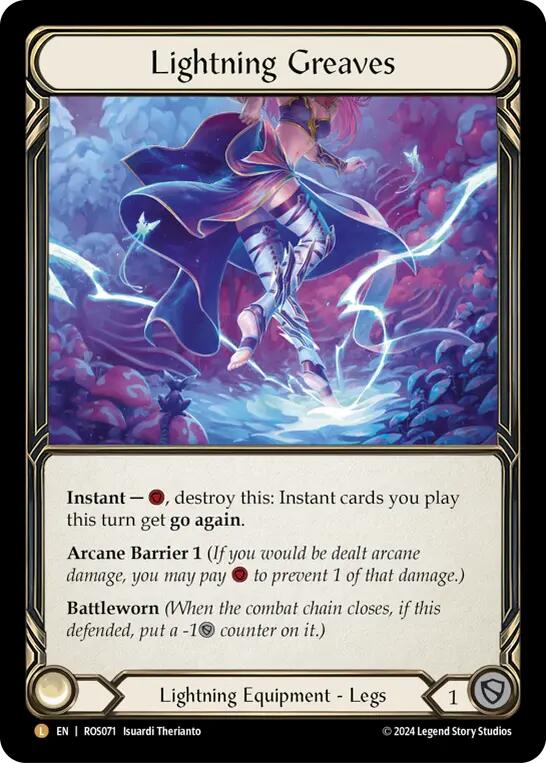 Lightning Greaves [ROS071] (Rosetta)  Rainbow Foil | Webway Games