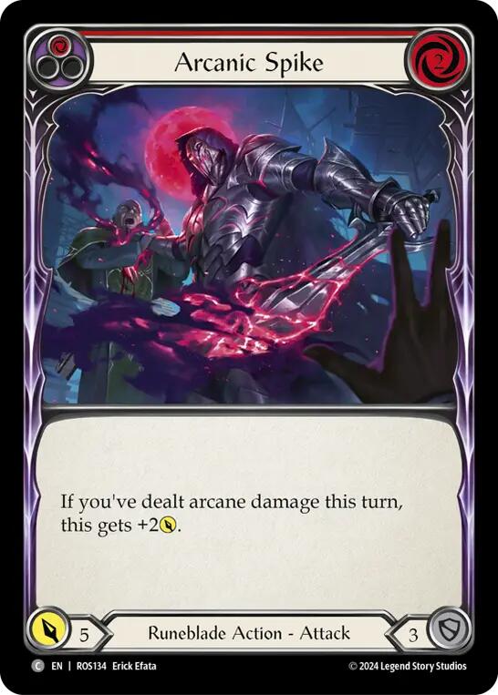 Arcanic Spike (Red) [ROS134] (Rosetta)  Rainbow Foil | Webway Games