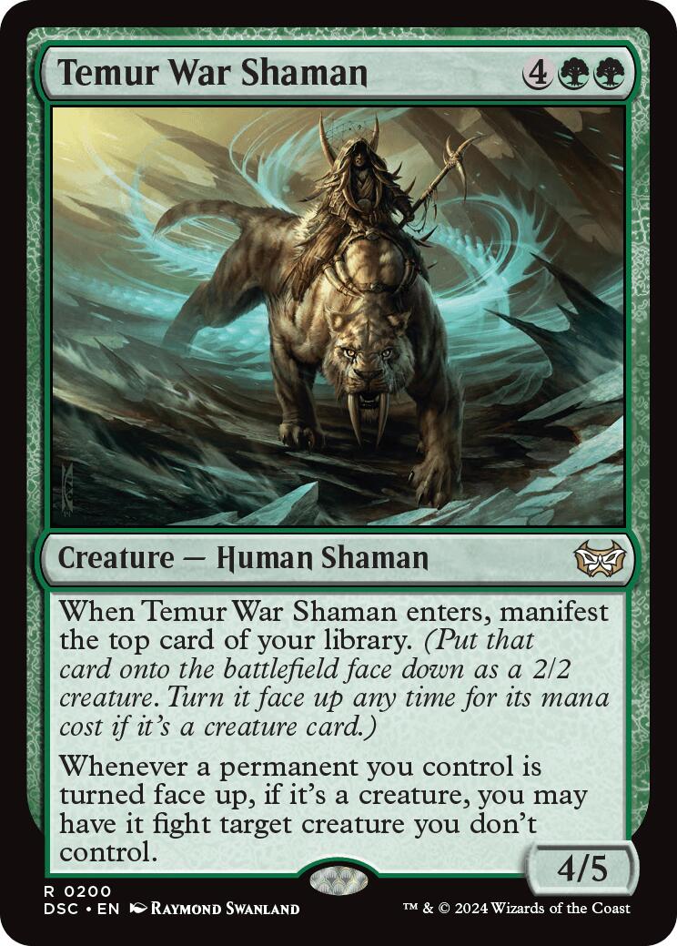 Temur War Shaman [Duskmourn: House of Horror Commander] | Webway Games