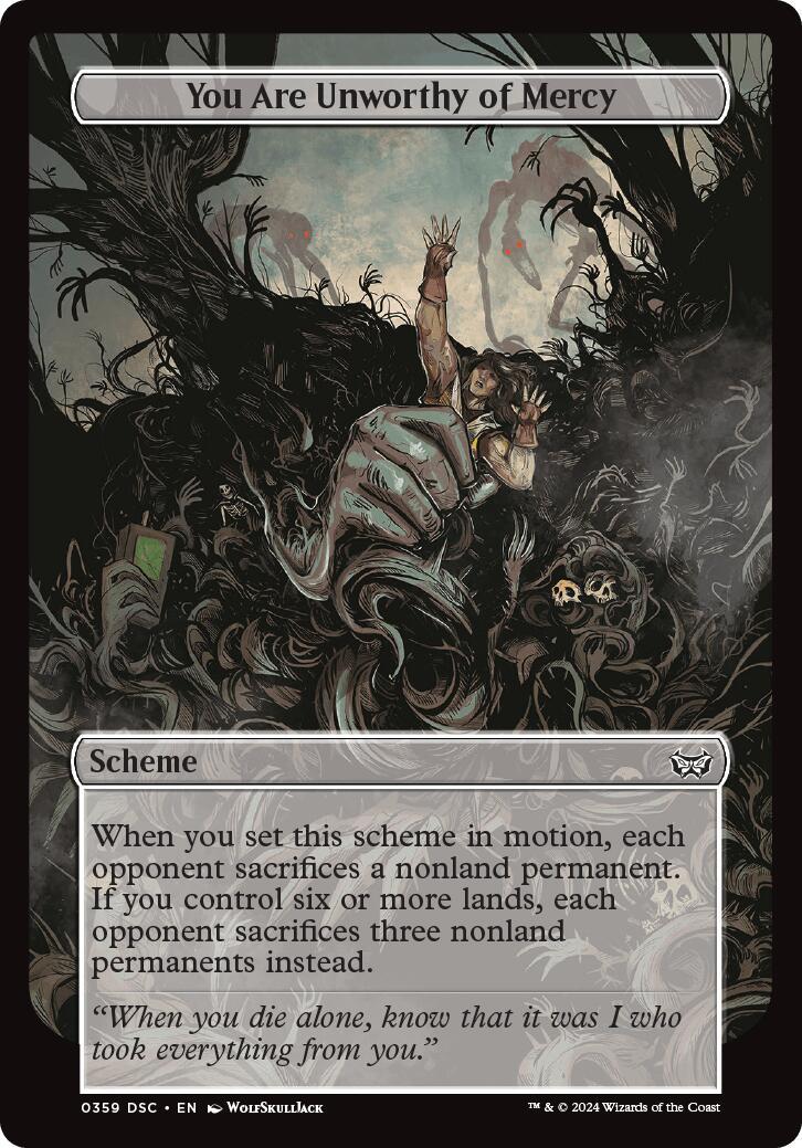 You Are Unworthy of Mercy (Full Art) [Duskmourn: Archenemy] | Webway Games