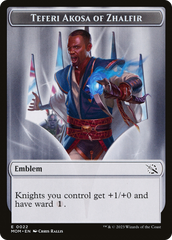 Treasure (21) // Teferi Akosa of Zhalfir Emblem Double-Sided Token [March of the Machine Tokens] | Webway Games