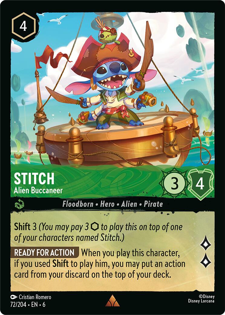 Stitch - Alien Buccaneer (72/204) [Azurite Sea] | Webway Games